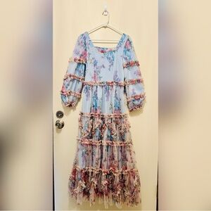 Ivy City Co CATHERINE DRESS IN BLUE FLORAL